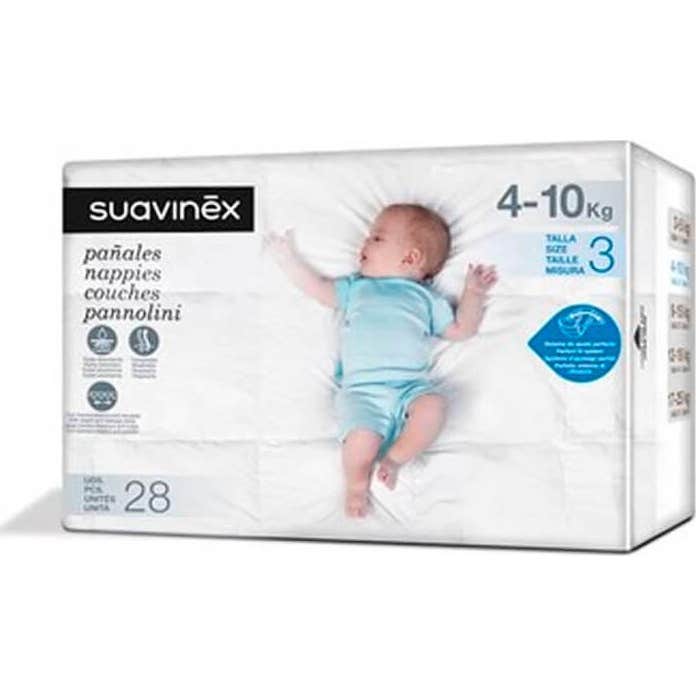 Couche Suavinex taille moyenne 4-10kg 32uds