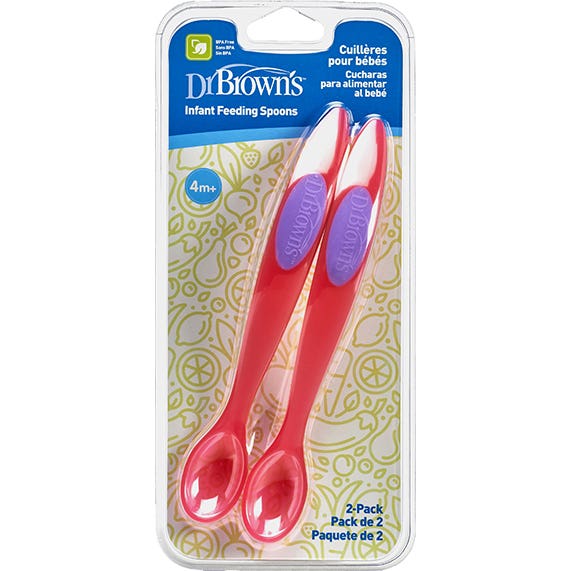 Dr Browns Pack 2 Cuillère Rose 4M+