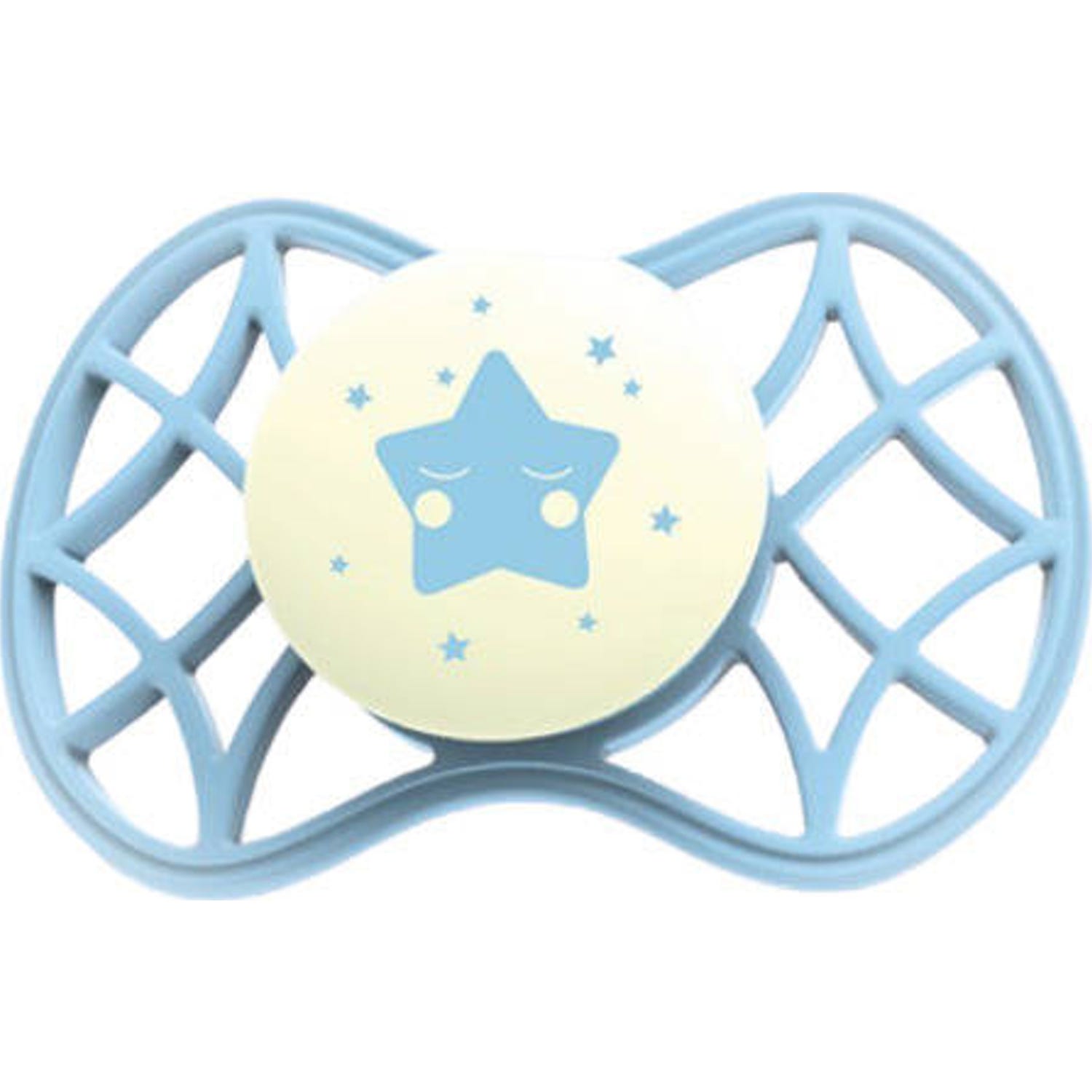 Nuvita Sucette Tétine Symétrique 0M+ Glow Aquamarine 1 Unité