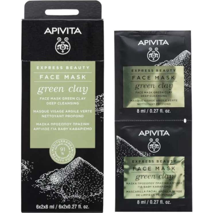Apivita Express Beauty masque à l'argile verte nettoyant en profondeur 2udsx8ml