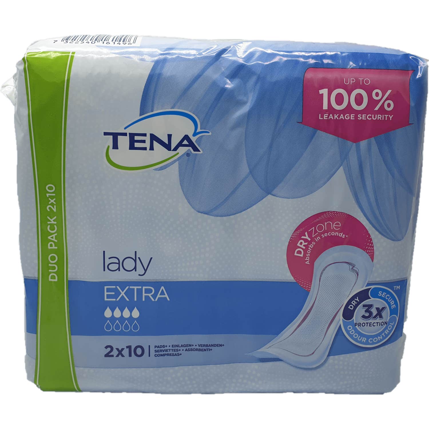 Trousse d'urine légère pour l'incontinence Tena Lady Extra
