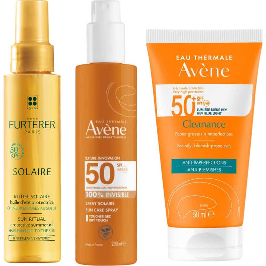 Avène Pack Cleanance SPF50+ + Spray Invisible SPF50 + Aceite Solar Protector KPF50+