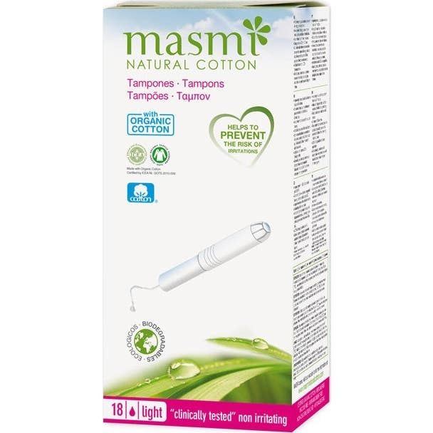 Masmi Mini-tampon léger avec applicateur Bio 18 Unités