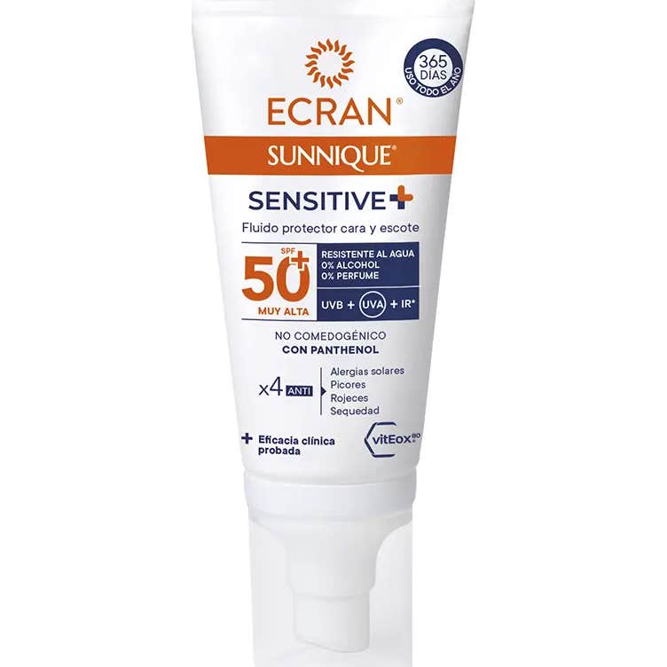 Ecran Sunnique Sensitive+ Visage Spf50+ 50 ml