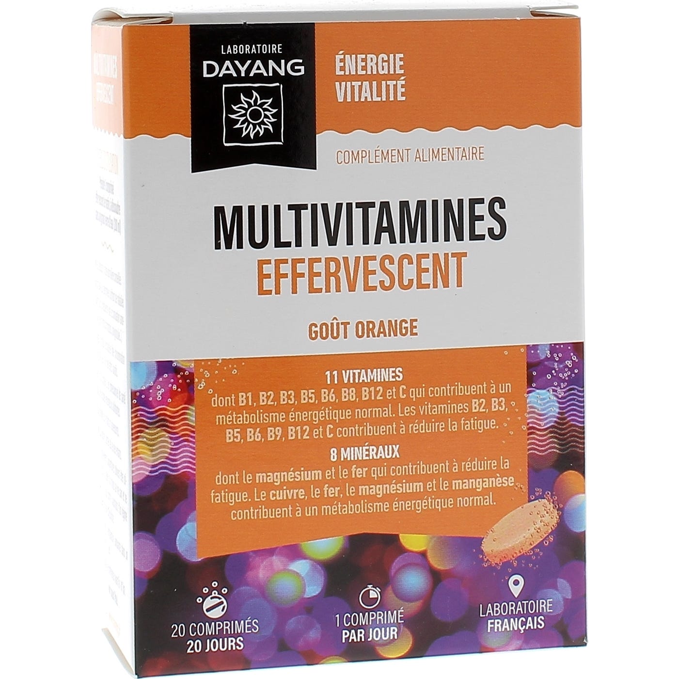 Dayang Multivitamines Effervescent Orange 20 Comprimés
