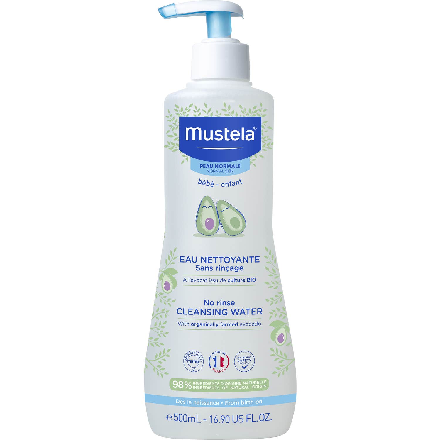 Mustela Bébé Enfant Eau Nettoyante Sans Rinçage 500ml
