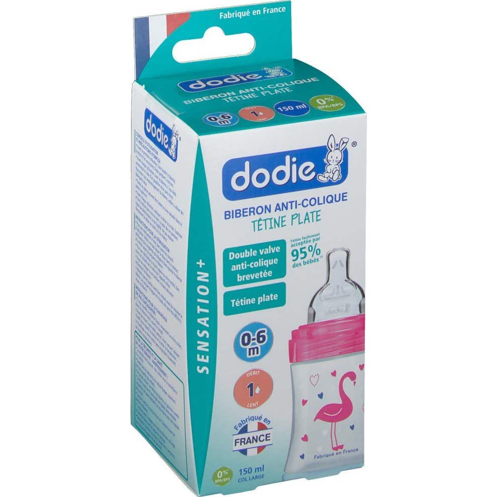 Dodie Biberon Anticolique Sensation Rose Flamant 150ml