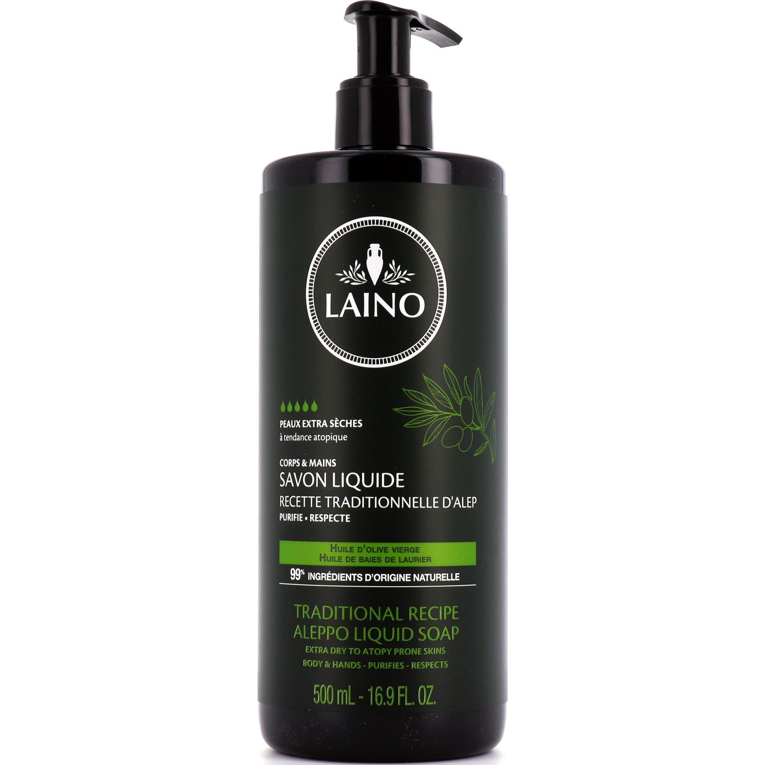 Laino Receta Tradicional Jabón Líquido Alepo 500ml