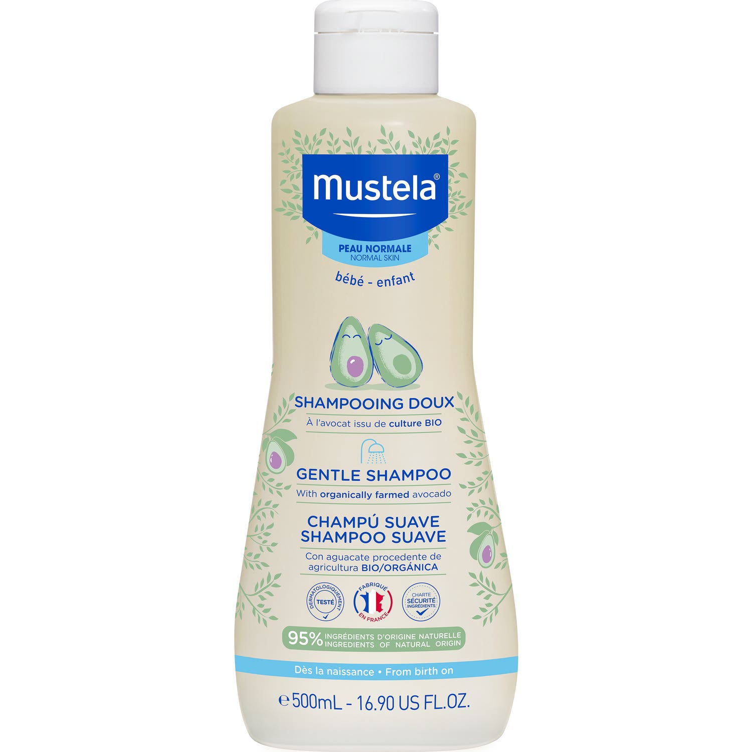Mustela Shampooing Doux À L’avocat Bio 500ml