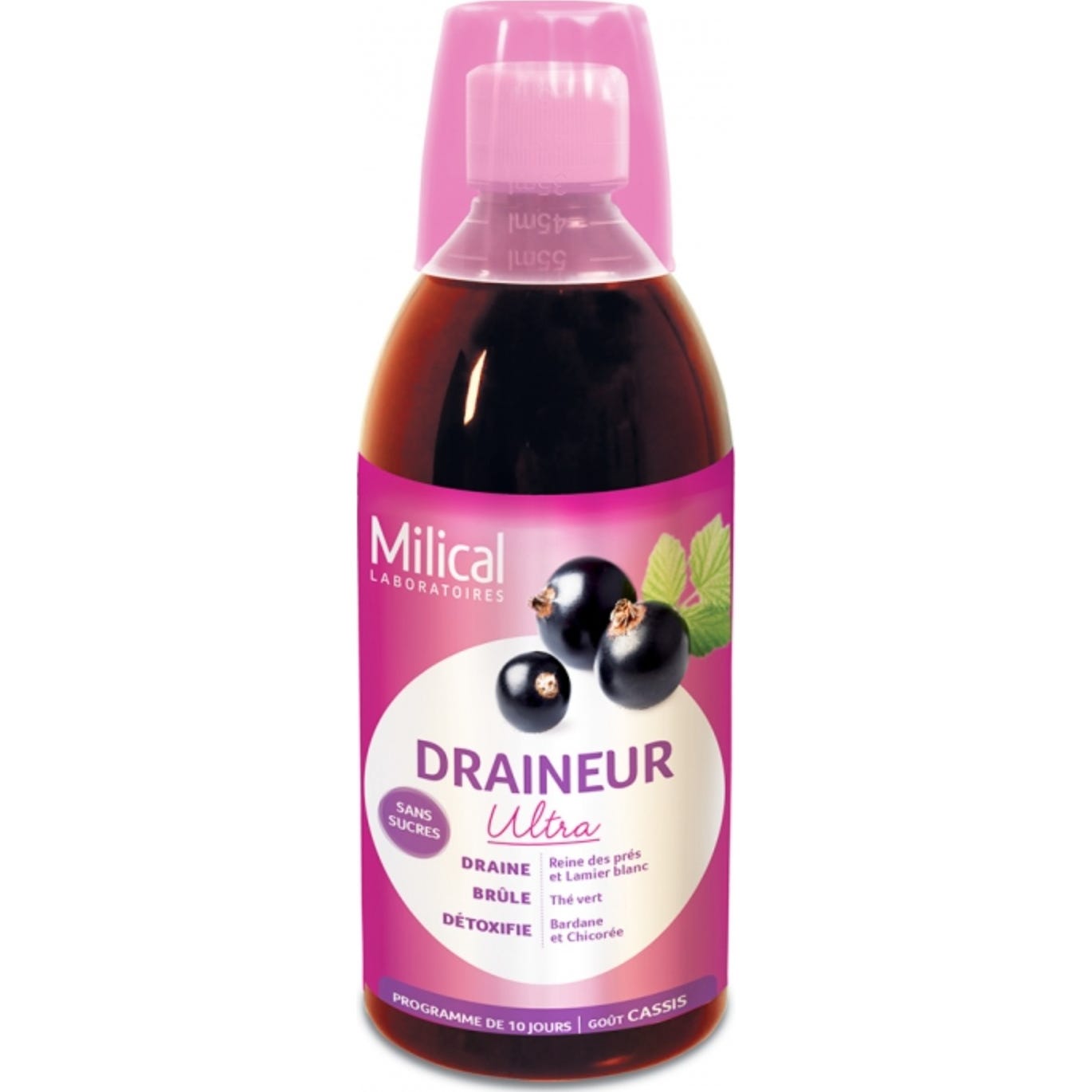 Milical Draineur Minceur Ultra Goût Cassis 500mL