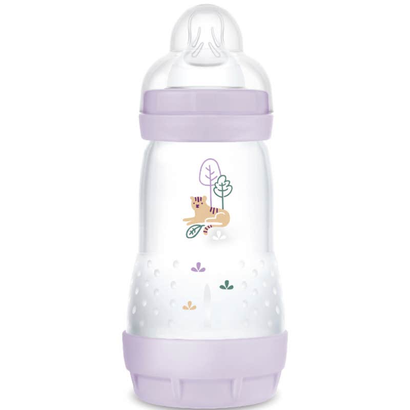MAM Easy Start Nature Biberon Anti‑Colique Débit 2 Lilas 260ml