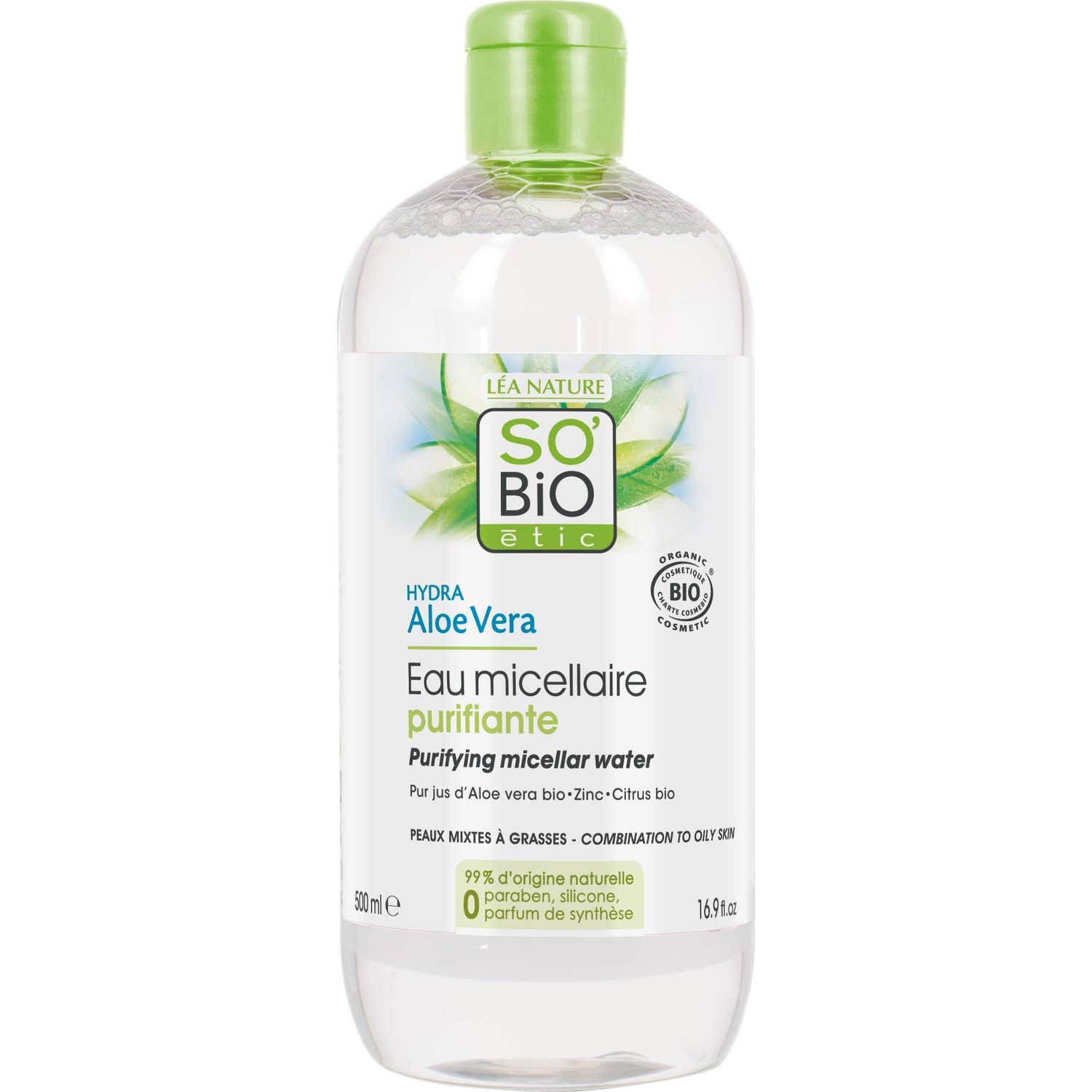 So Bio Etic Eau Micellaire Purifiante Aloe Lime Bio 500ml