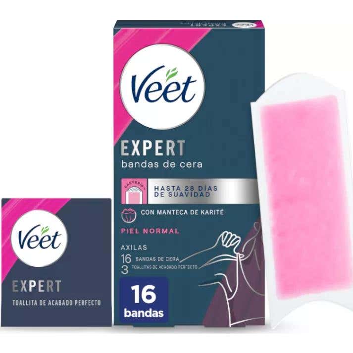 Bandes Épilatoires Corporelles Veet Expert Aisselles 16 Unités
