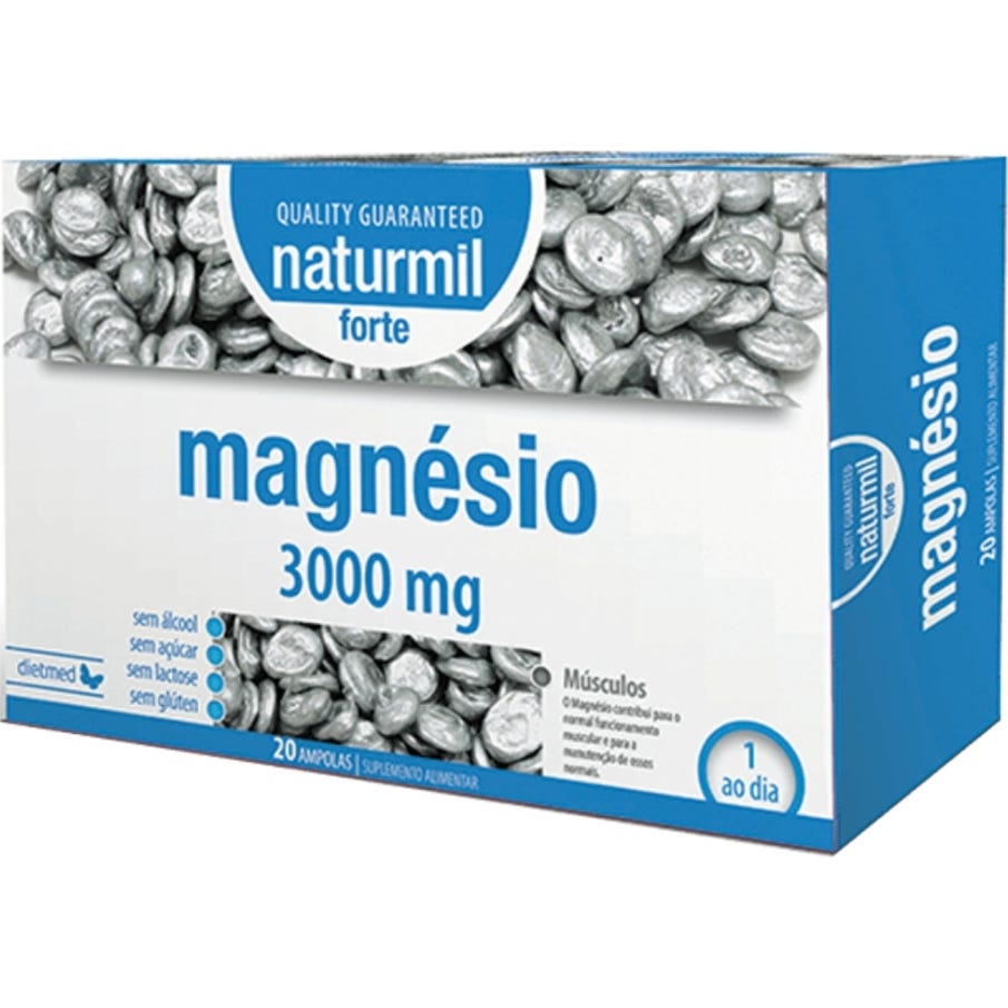Naturmil Magnésium Forte 3000 mg 20 flacons de magnésium de 15 ml