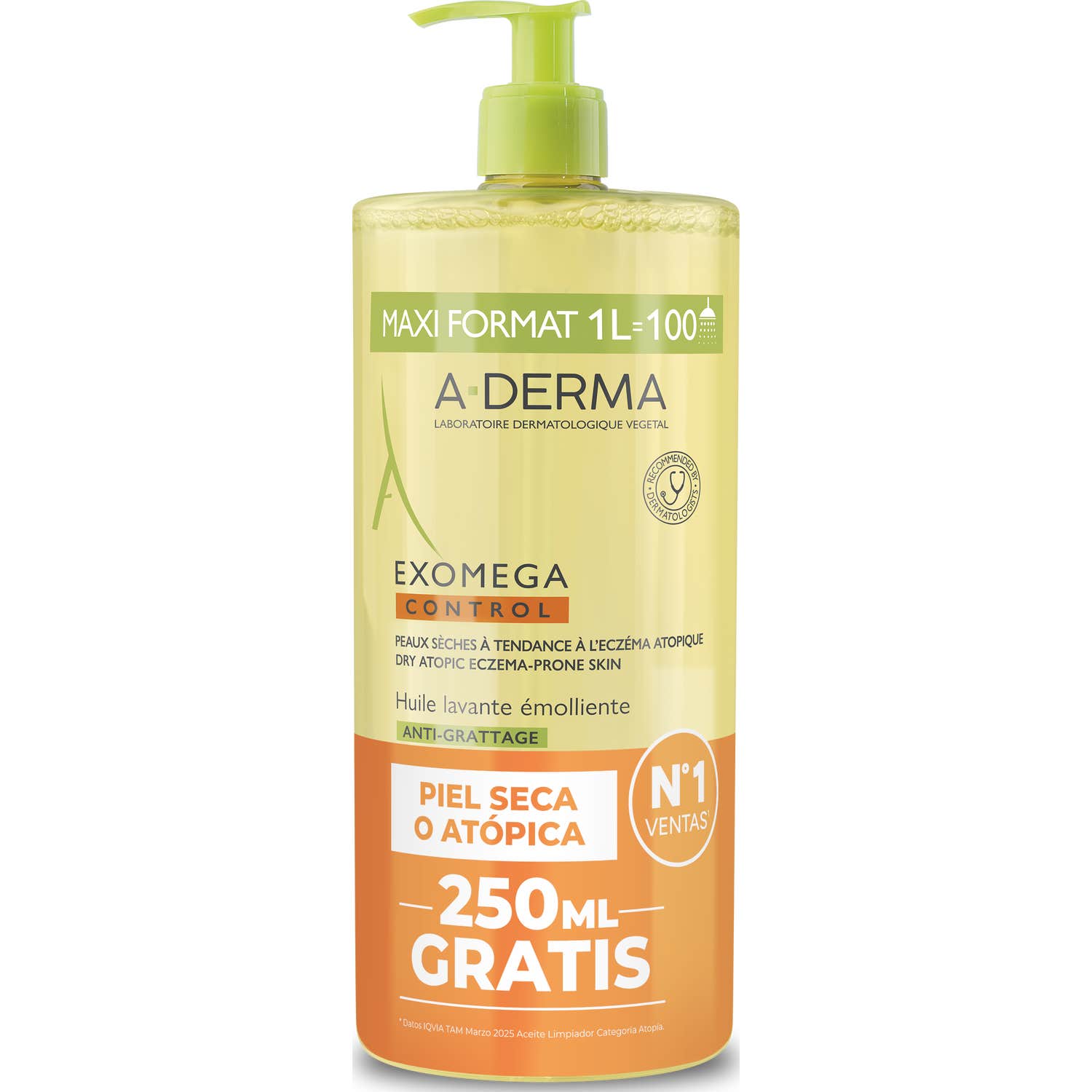 A-Derma Exomega Control Huile Lavante Émolliente 1000ml