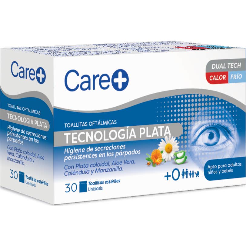 Care+ Toallitas oftálmicas Tecnología Plata 30 und