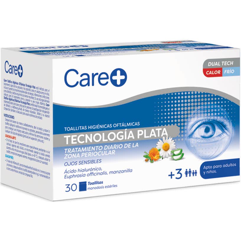 Care+ Toallitas oftálmicas Tecnología Plata 30 und