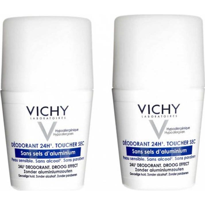 Vichy Déodorant Sans Sels d'Aluminium Rollon 50ml lot de 2