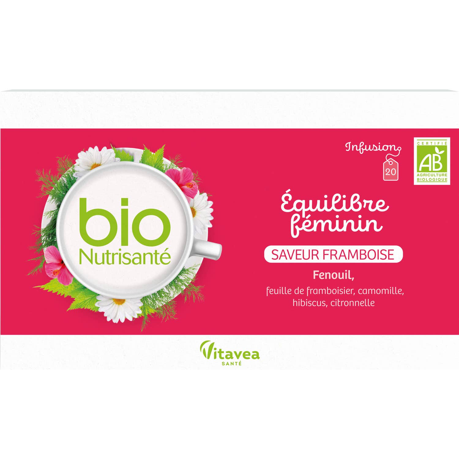 Nutrisanté Bio Saveur Framboise Thé Instantané 20 Pc(S) - Image 2