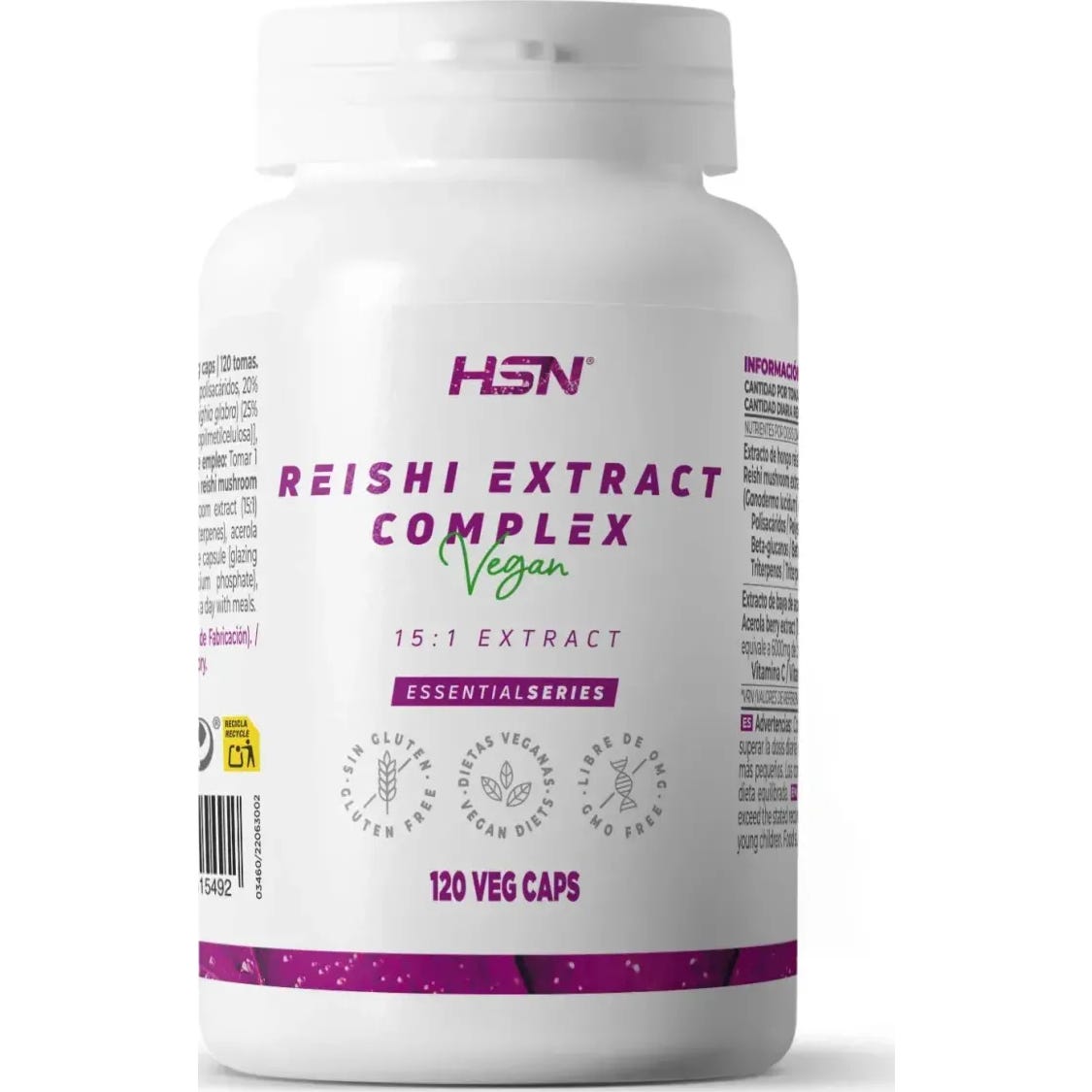 Hsn Extracto De Reishi Complex 15:1 120Vcaps 500Mg