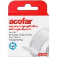 Bande adhésive microperforée en plastique blanc 5x2,5cm