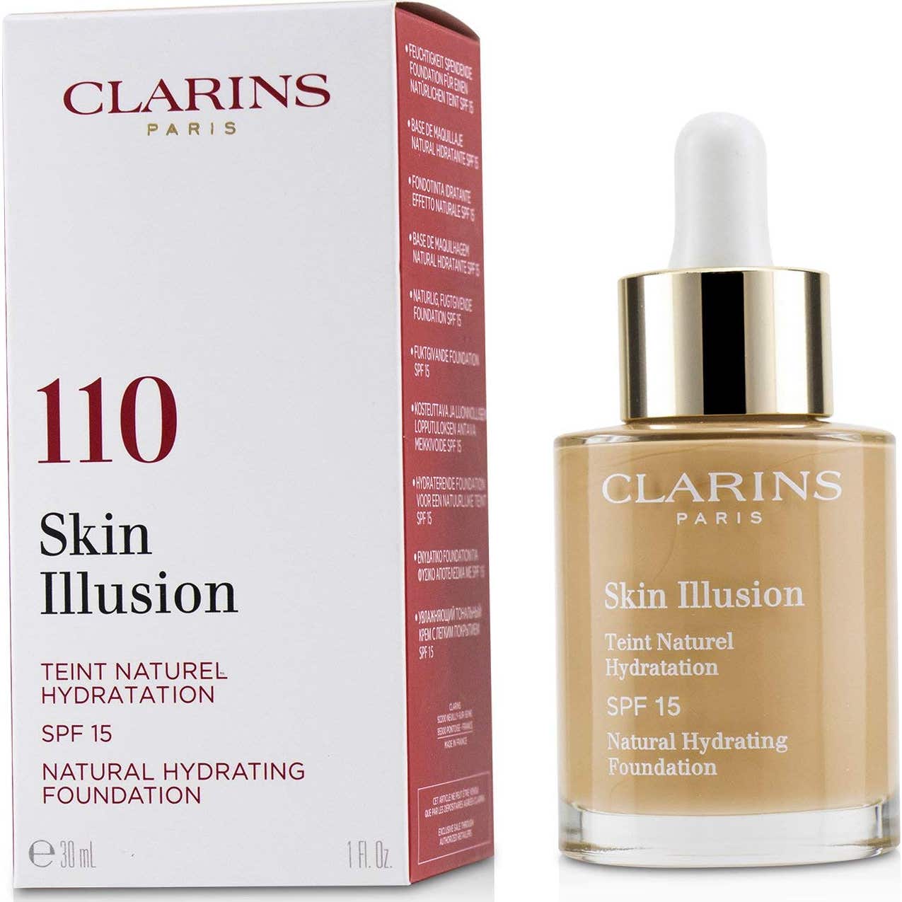 Clarins Skin Illusion Teint Naturel Hydratation SPF15 112 Ambre 30ml