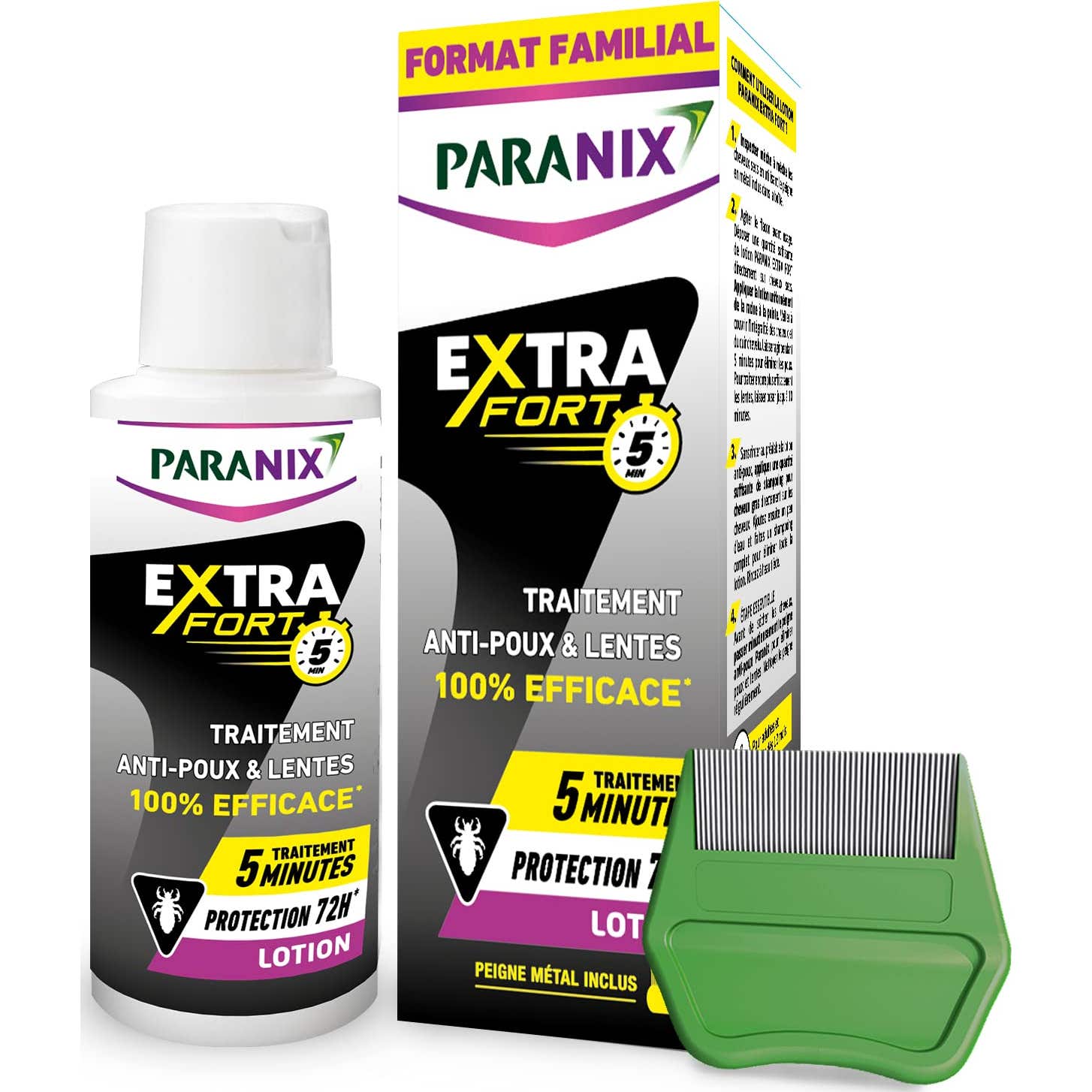Paranix Extra Fort Lotion + Peigne Métal 200ml