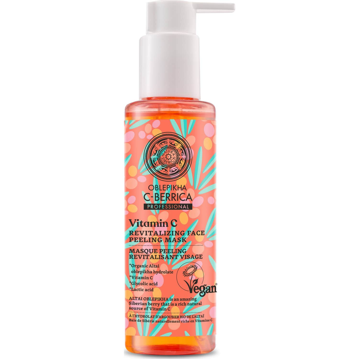 Natura Siberica Masque exfoliant revitalisant pour le visage 150ml