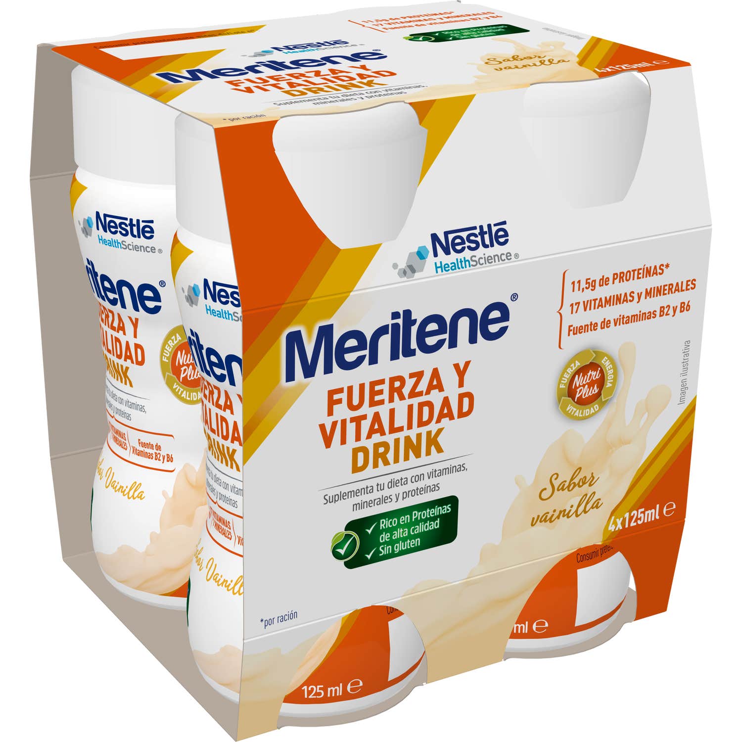 Meritene® Force et Tonus Vanille 4 x 125 ml