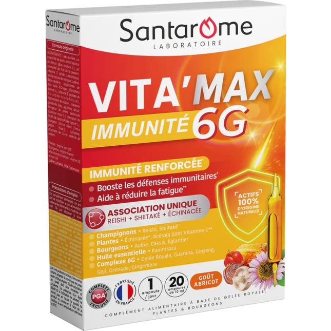 Santarome Vita'max Immunité 20X10 Ml 6G