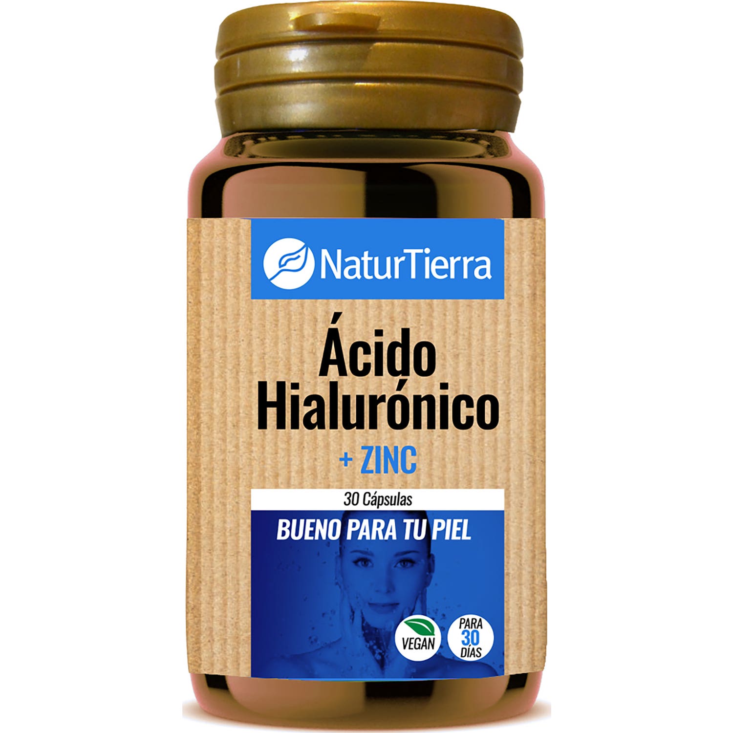 Naturtierra Acide Hyaluronique + Zinc 30 Capsules végétales