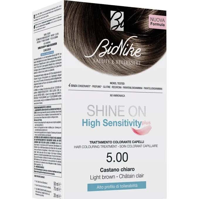 Bionike Kit Shine On High Sensitivity Plus 5,00 Châtain Clair