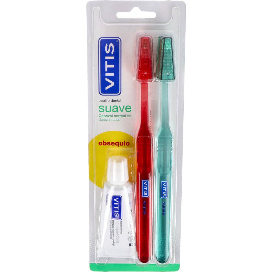 Vitis™ cepillo dental suave 2uds