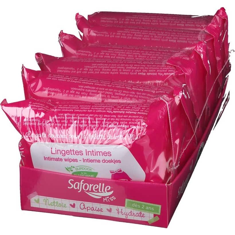Saforelle Miss 25 Lingettes Intimes