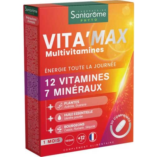 Santarome Vita'Max Multivitamines 30 Comprimés