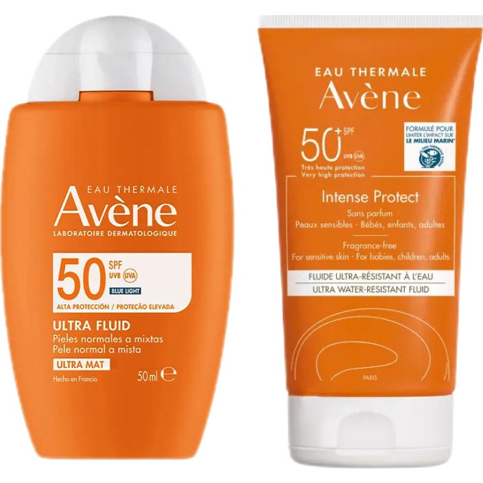 Avène Pack Solaire Ultra Fluid Ultra Mat SPF50 50ml + Intense Protect SPF50+ 150ml