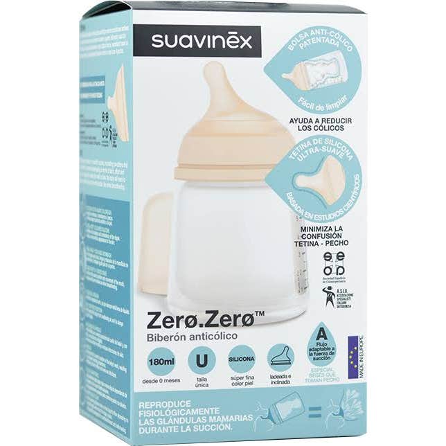 Suavinex Biberon Zéro Colico Tétine Adapt Baby Force 180ml
