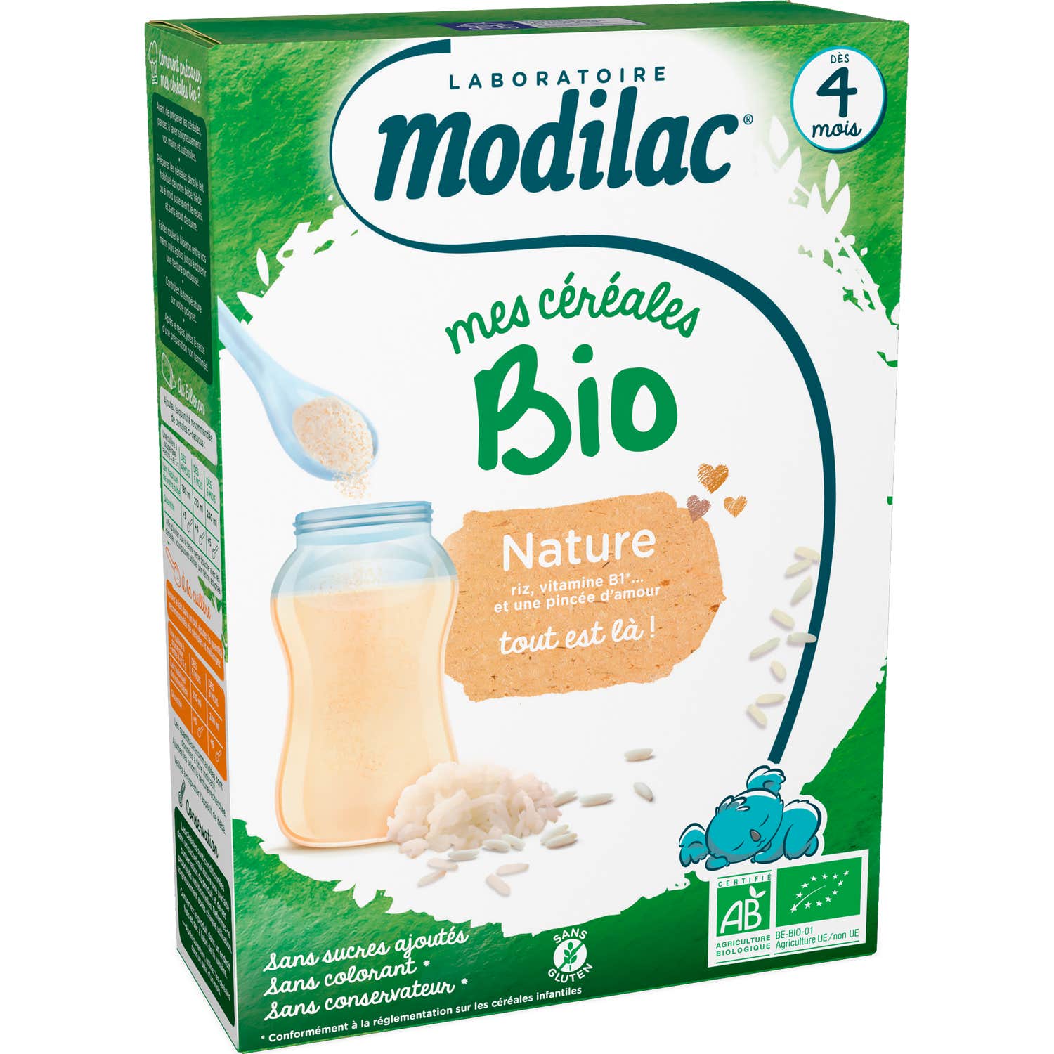 Modilac Mes Céréales Du Soir Bio Nature 4 Mois 250g