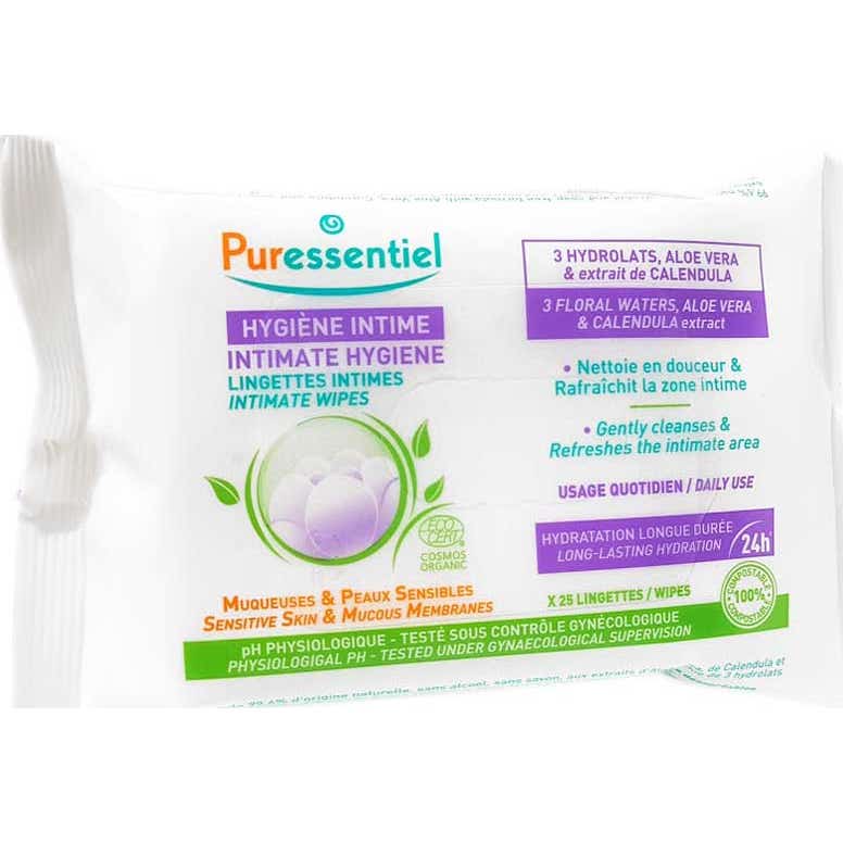 Puressentiel Lingettes Intimes Bio 25uts