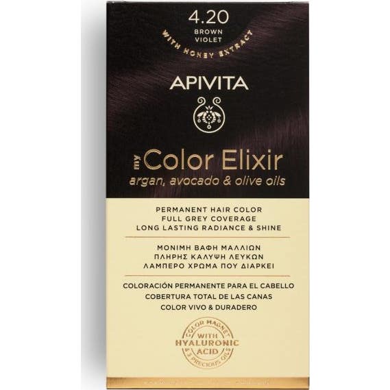 Apivita My Color Elixir Hair Dye 4,20 Violet Brown 1pc