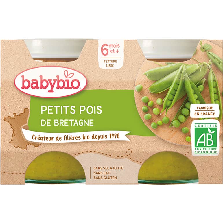Babybio Petits Pois De Bretagne 2x130g