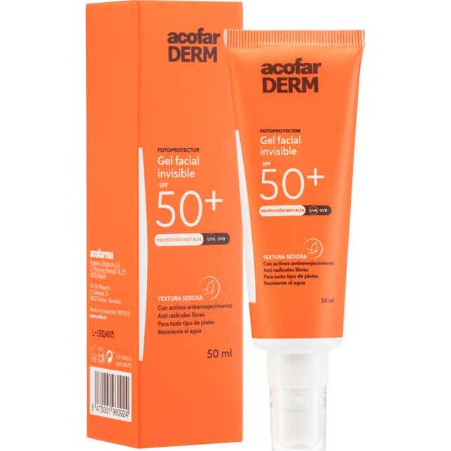 Acofarderm Spf 50+ Gel Visage Invisible 50Ml