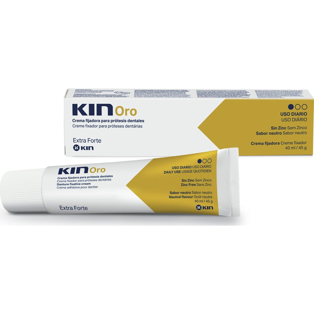 Kin Gold Cream Dental Prothèses Dentaires Fixation Crème 40ml