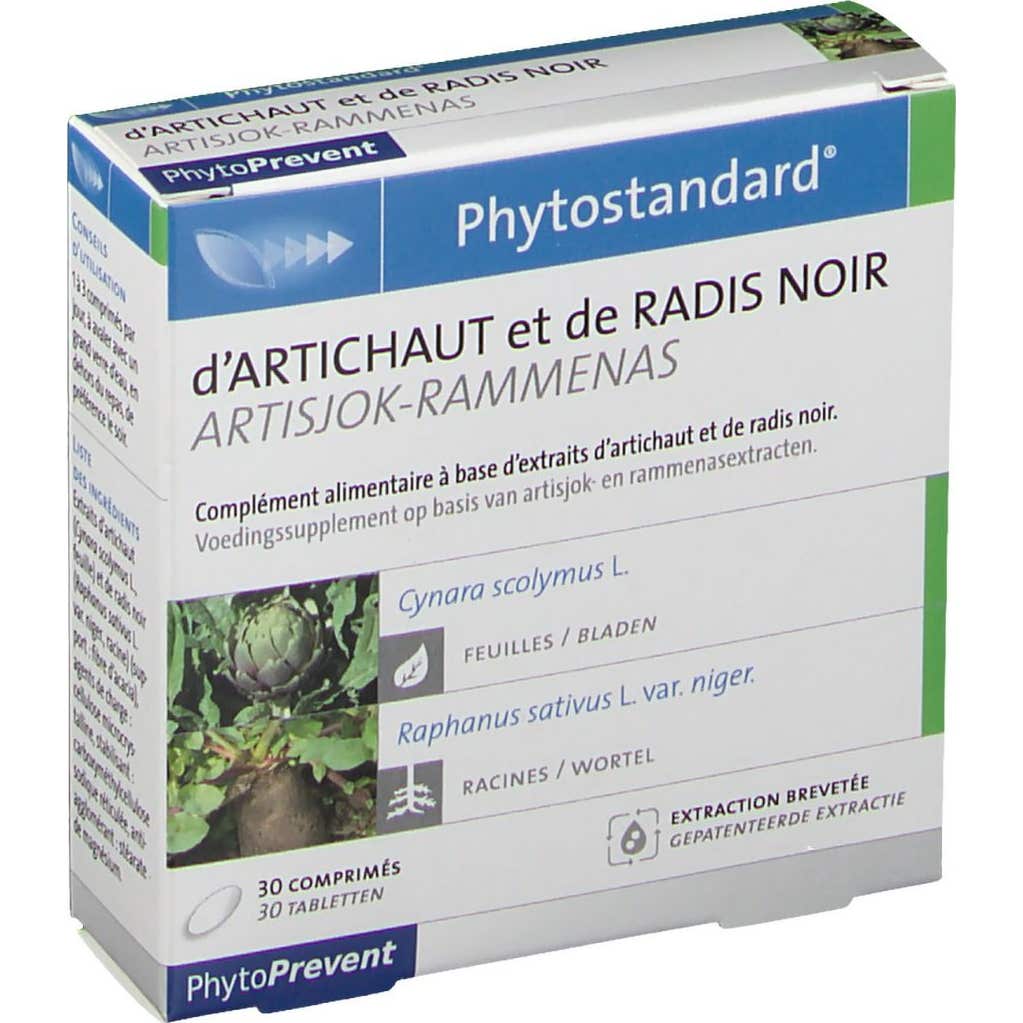 Pileje PhytoPrevent Phytostandard Artichaut et Radis Noir 30 Comprimés