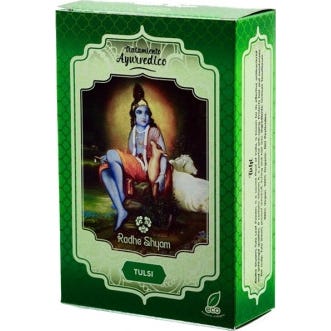 Radhe Shyam Tulsi Poudre naturelle pour le traitement des cheveux 100g