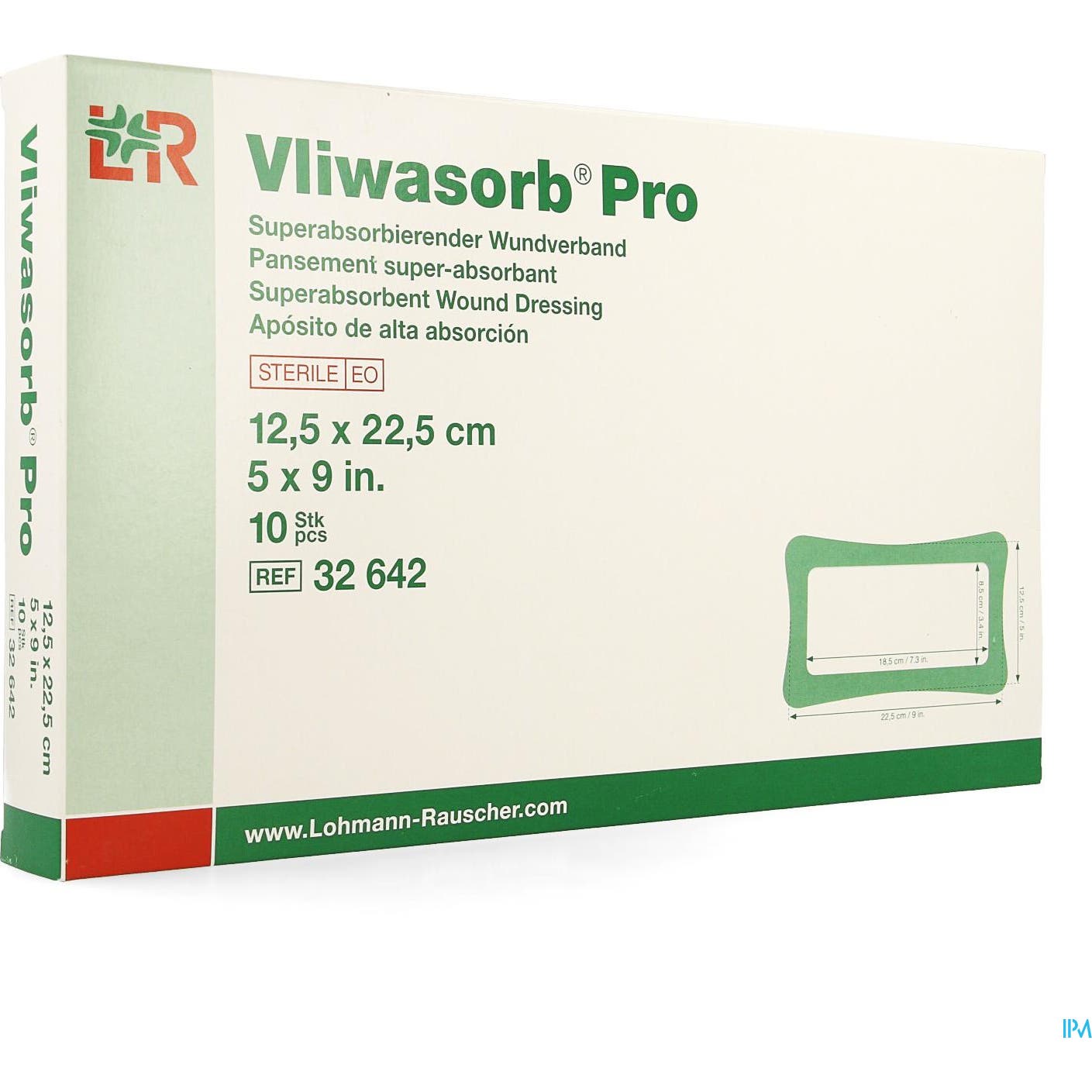 Lohmann & Rauscher Vliwasorb Pansements 12.5x22.5 10uts