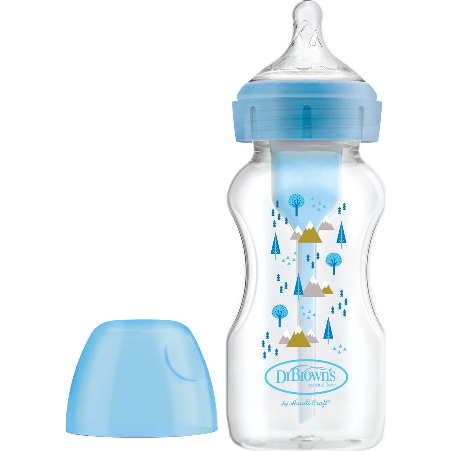 Dr Brown's Options Natural Flow Bleu Bouteille Large Ouverture 270ml 1ut