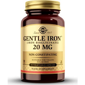 Solgar Gentle Iron Fer Doux 20mg 90 gélules végétales