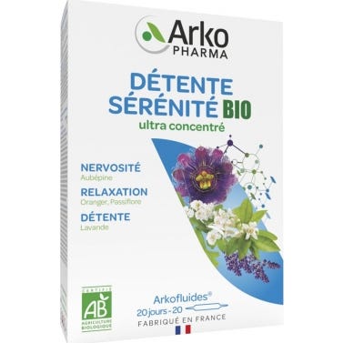 Arkopharma Arkofluides Détente Sérenité BIO 20amp
