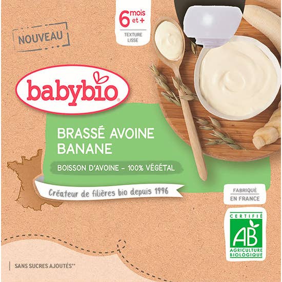 BabyBio GourdesBrasse Avoine Banana 4uts 85g